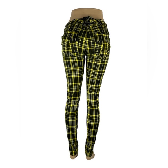 Tripp NYC Vibrant Yellow Plaid Pants - Picture 3 of 8